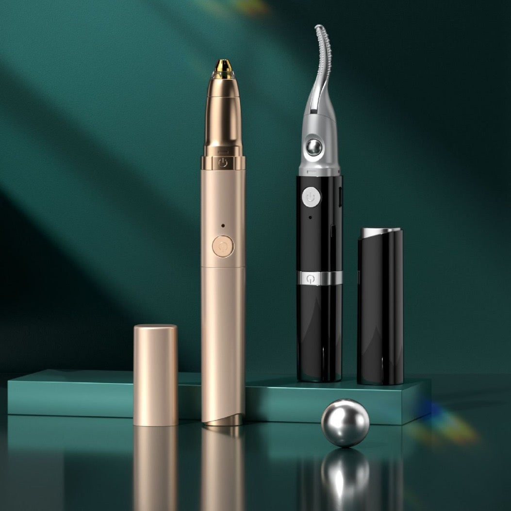 2-in-1 elektrischer Augenbrauenrasierer, Wimpernzange