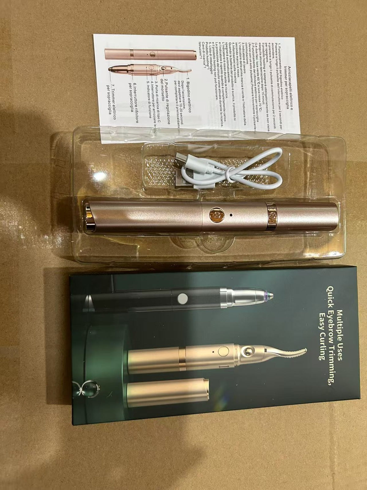 2-in-1 elektrischer Augenbrauenrasierer, Wimpernzange